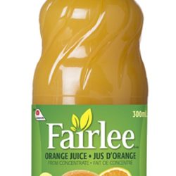 Fairlee Orange 100 Percent Juice Plstc