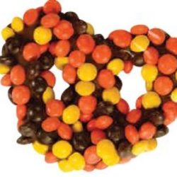 MILK CHOC PRETZELS WITH REESES PIECES