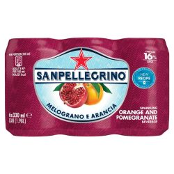 San Pellegrino Pomegranite Orange Cans - 6X330Ml